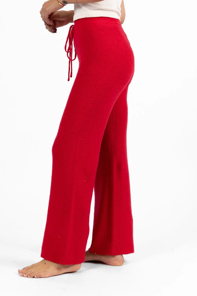 Cloud Chaser Red Sweater Knit Pants FINAL SALE sold by Pink Lily product image thumbnail 3