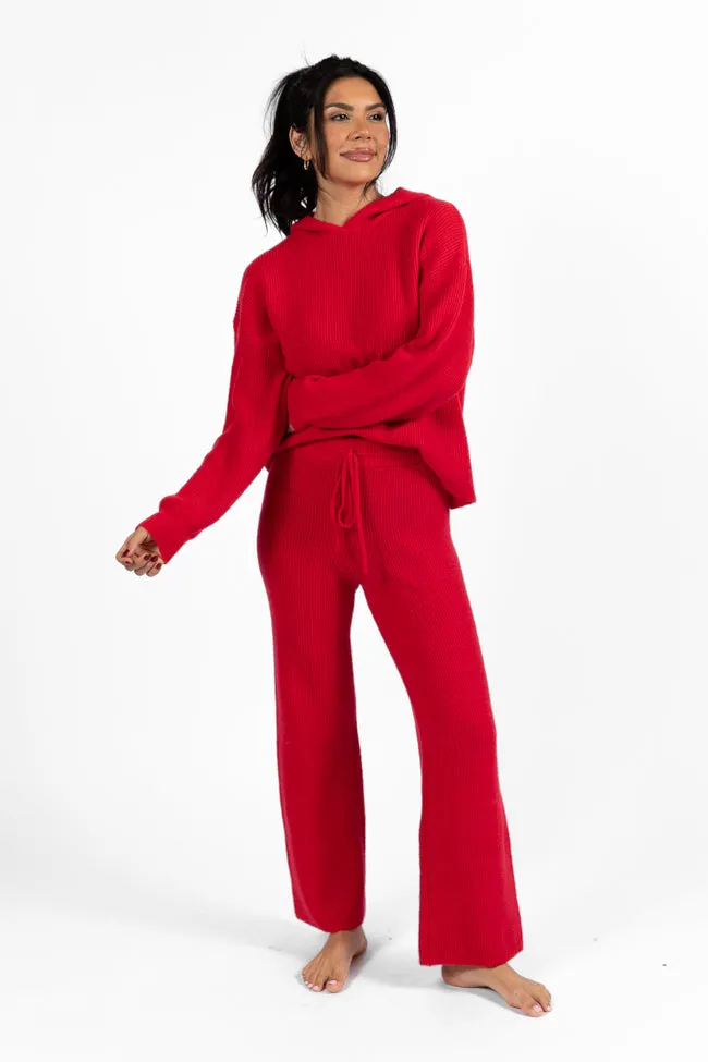 Cloud Chaser Red Sweater Knit Pants FINAL SALE sold by Pink Lily product image thumbnail 2