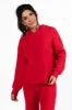 Cloud Chaser Red Sweater Knit Hoodie FINAL SALE sold by Pink Lily