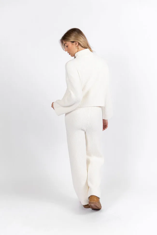 Keep It Comfy Ivory Fuzzy Turtleneck Sweater Set FINAL SALE sold by Pink Lily product image thumbnail 5