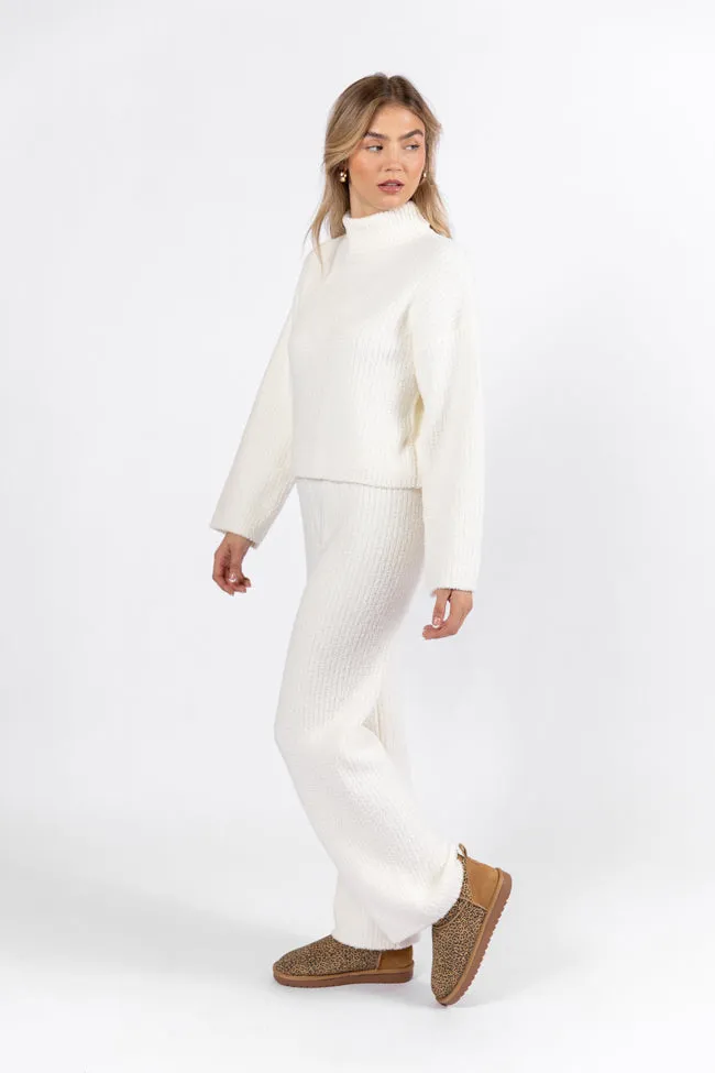 Keep It Comfy Ivory Fuzzy Turtleneck Sweater Set FINAL SALE sold by Pink Lily product image thumbnail 4