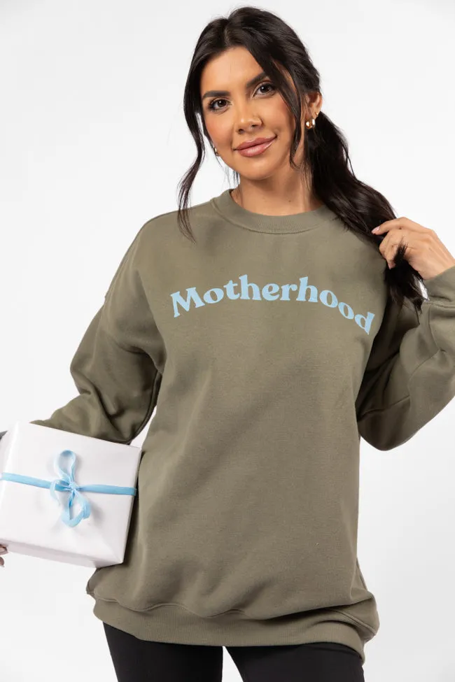 Motherhood Olive Oversized Graphic Sweatshirt sold by Pink Lily product image thumbnail 4