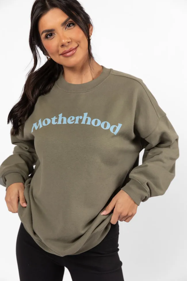 Motherhood Olive Oversized Graphic Sweatshirt sold by Pink Lily product image thumbnail 3