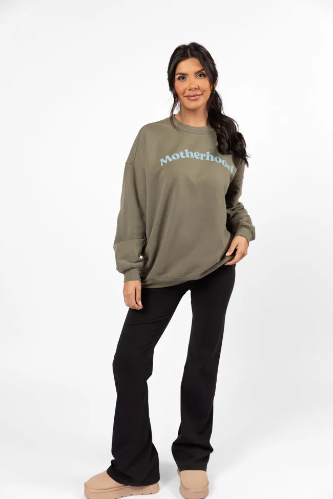 Motherhood Olive Oversized Graphic Sweatshirt sold by Pink Lily product image thumbnail 2