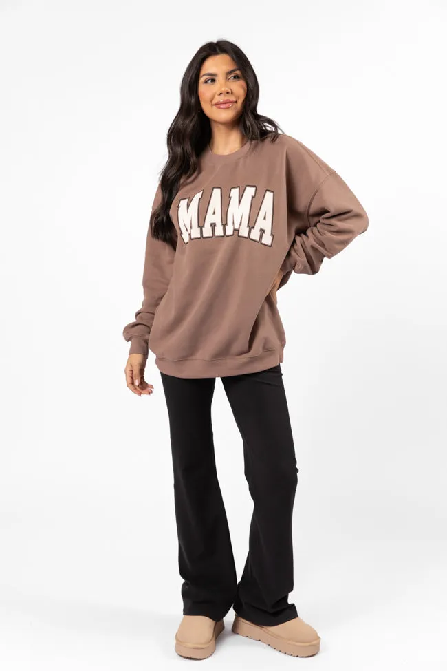 Mama Block Mocha Graphic Sweatshirt sold by Pink Lily product image thumbnail 2