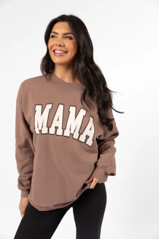 Mama Block Mocha Graphic Sweatshirt SALE sold by Pink Lily