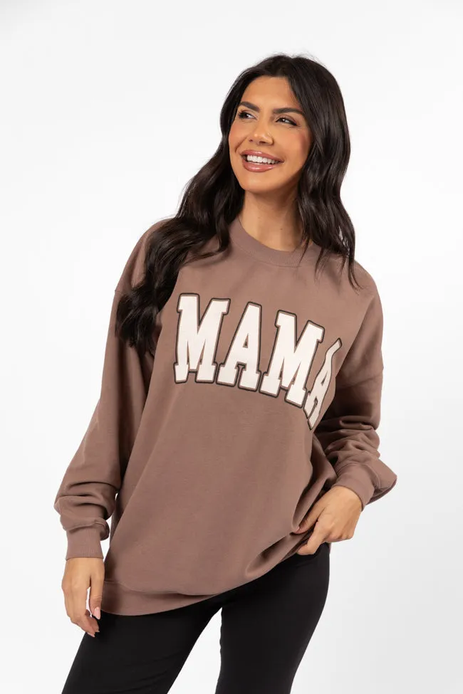 Mama Block Mocha Graphic Sweatshirt sold by Pink Lily product image thumbnail 4