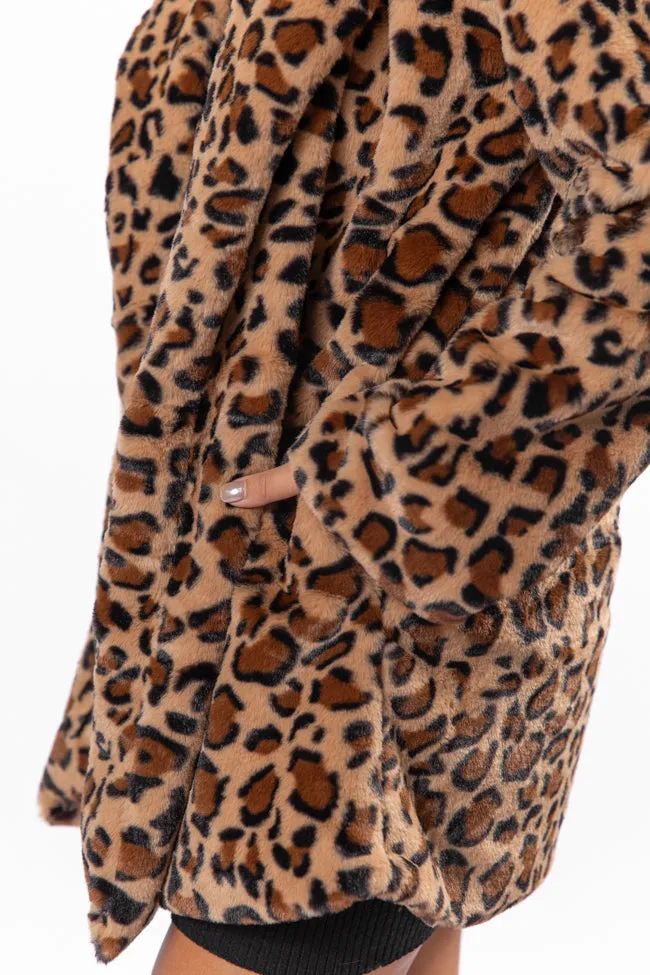 I Won't Give Up Brown Leopard Fur Coat SALE sold by Pink Lily product image thumbnail 4