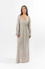 Holiday Magic Silver Shimmer Rouched Maxi Dress FINAL SALE sold by Pink Lily