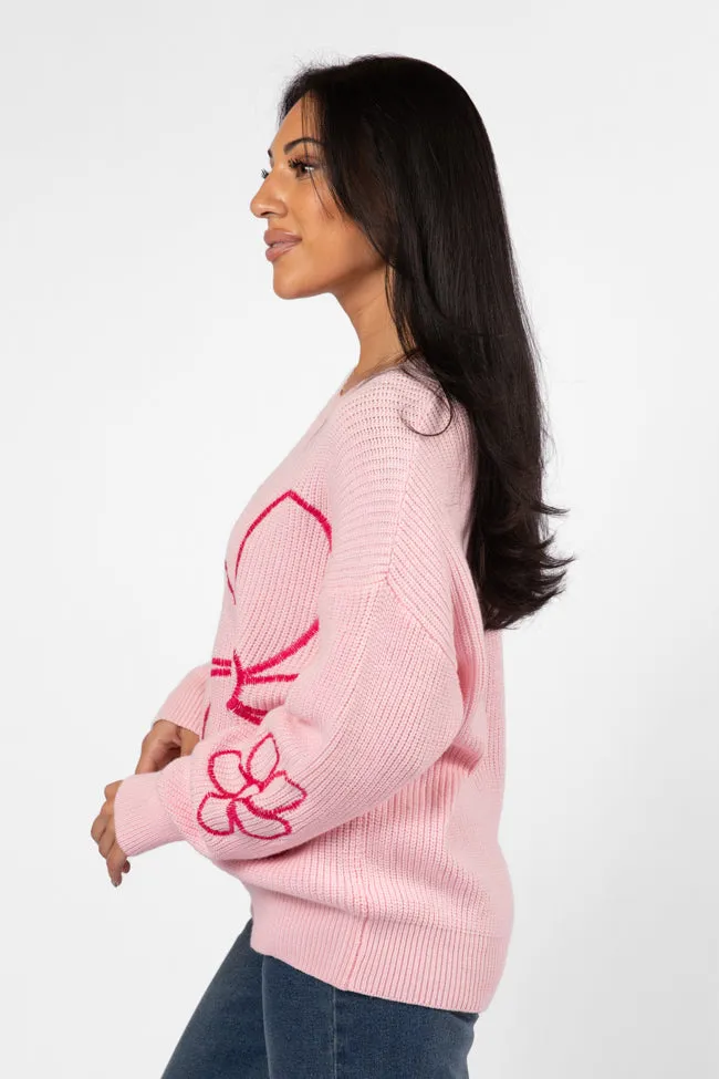 Hold My Hand Pink Floral Sweater sold by Pink Lily product image thumbnail 5