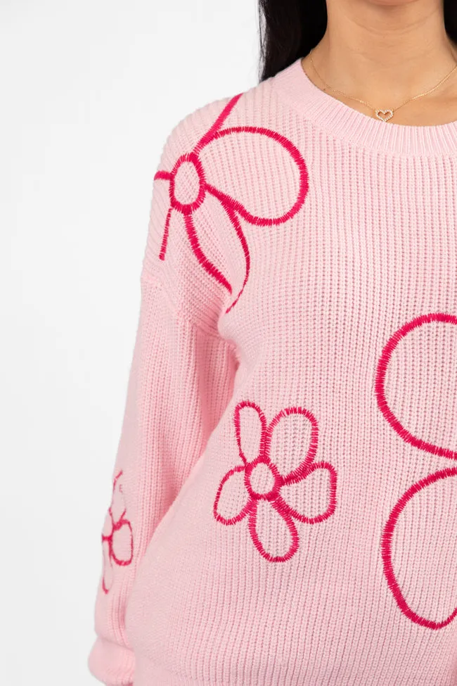 Hold My Hand Pink Floral Sweater sold by Pink Lily product image thumbnail 4