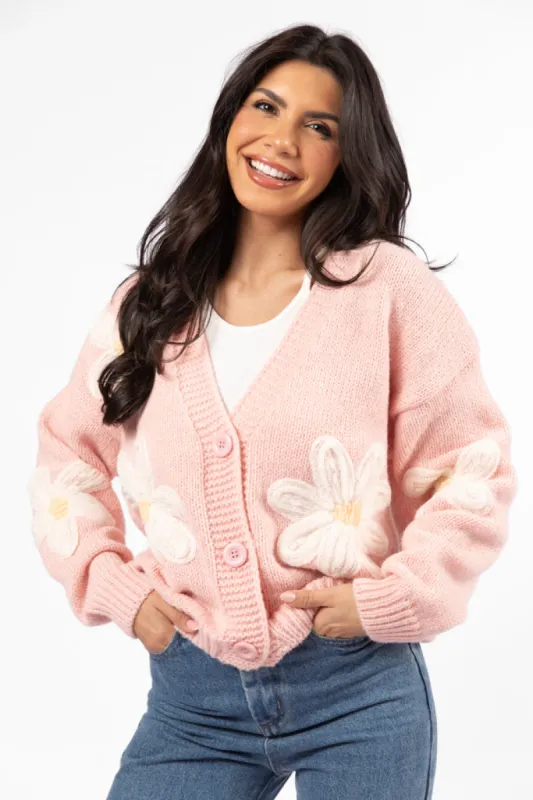 Waiting On Forever Pink Floral Cardigan SALE sold by Pink Lily