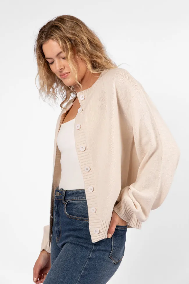 All We Have Beige Button Front Cardigan FINAL SALE sold by Pink Lily product image thumbnail 4