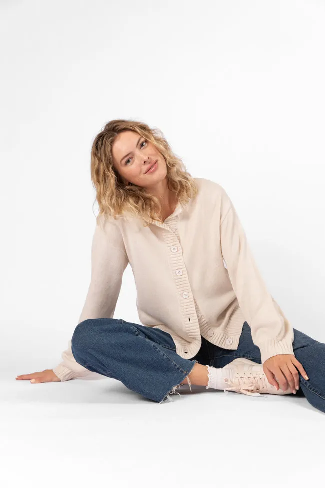 All We Have Beige Button Front Cardigan FINAL SALE sold by Pink Lily product image thumbnail 2