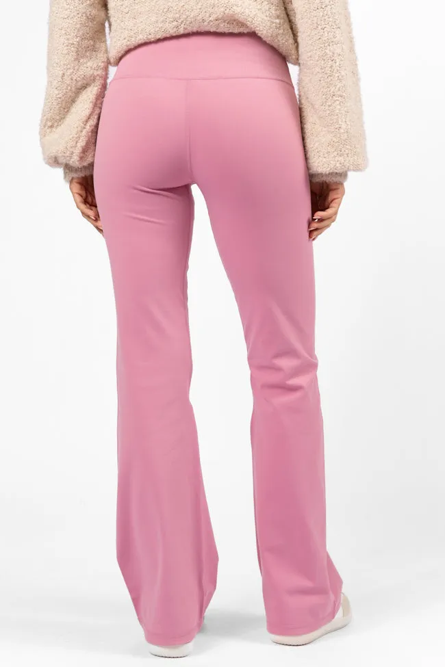 Get Moving Pink Flare Knit Leggings FINAL SALE sold by Pink Lily product image thumbnail 4