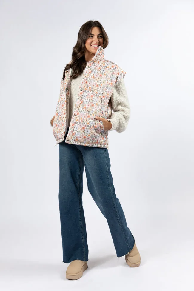 Cool Down Multi Floral Printed Puffer Vest FINAL SALE sold by Pink Lily product image thumbnail 3