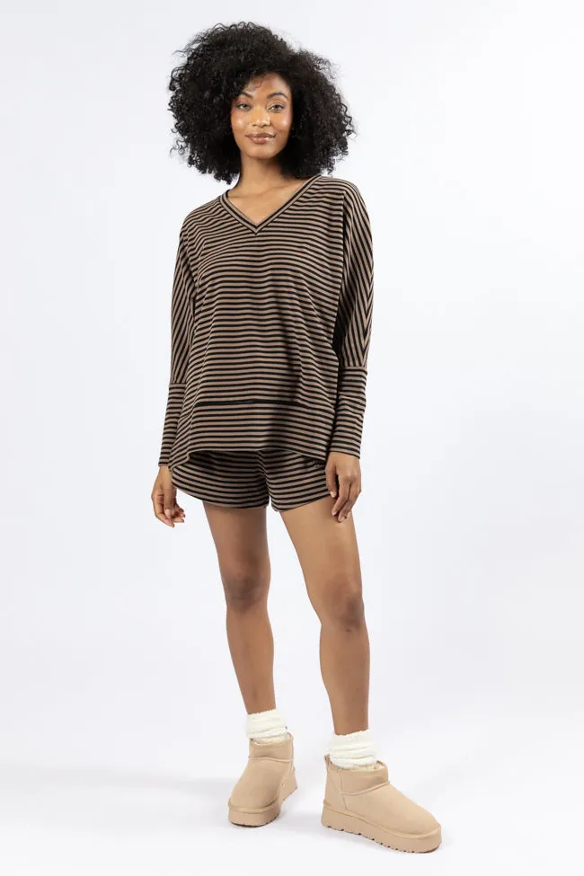 No Complaints Mocha and Black Striped Top FINAL SALE sold by Pink Lily product image thumbnail 2