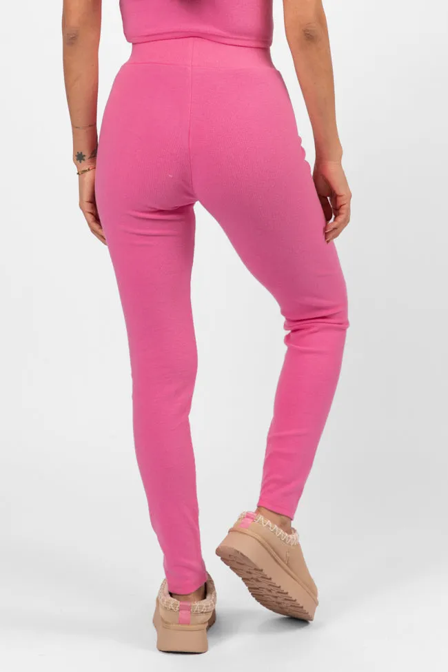 Outta Sight Pink Brushed Rib Leggings FINAL SALE sold by Pink Lily product image thumbnail 5