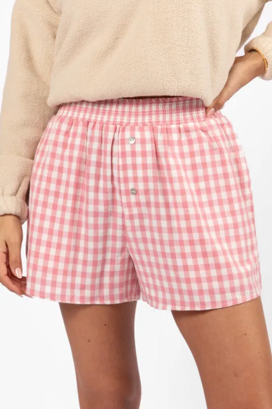 Keep It Brief Pink Flannel Boxer Shorts SALE sold by Pink Lily