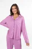 Good To Get Away Light Pink and Lilac Checkered Long Sleeve Pajama Top FINAL SALE sold by Pink Lily