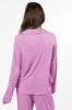 Good To Get Away Light Pink and Lilac Checkered Long Sleeve Pajama Top FINAL SALE sold by Pink Lily