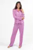 Good To Get Away Light Pink and Lilac Checkered Long Sleeve Pajama Top FINAL SALE sold by Pink Lily