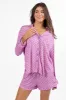 Good To Get Away Light Pink and Lilac Checkered Long Sleeve Pajama Top FINAL SALE sold by Pink Lily