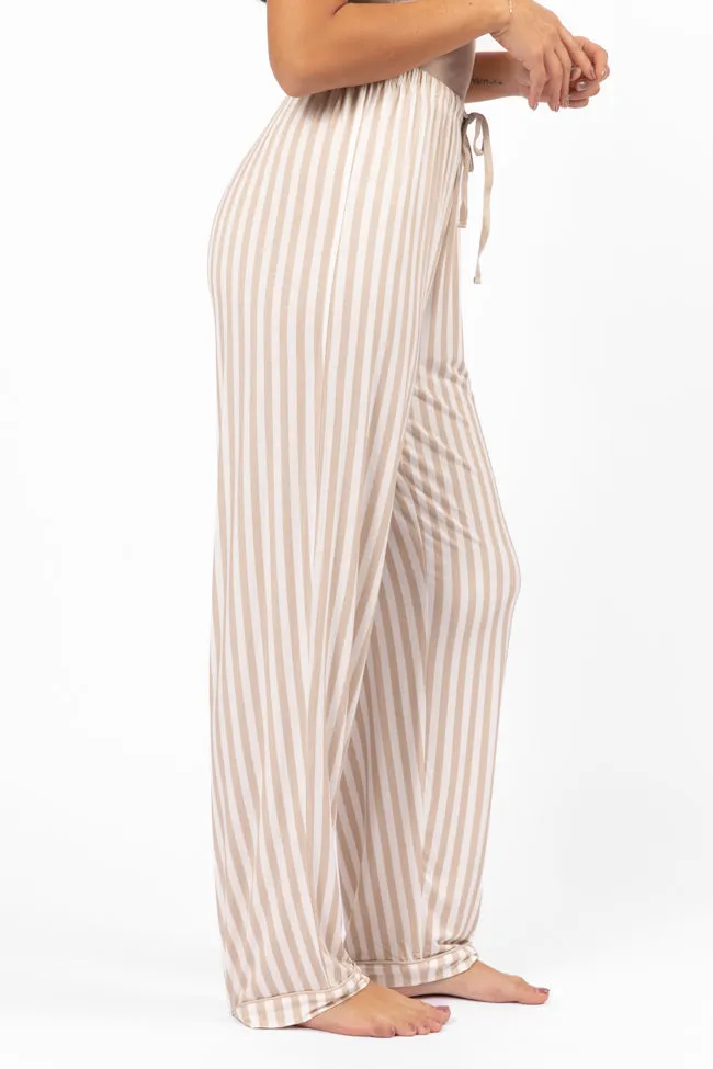 Good To Get Away Neutral Stripe Pajama Pants FINAL SALE sold by Pink Lily product image thumbnail 4