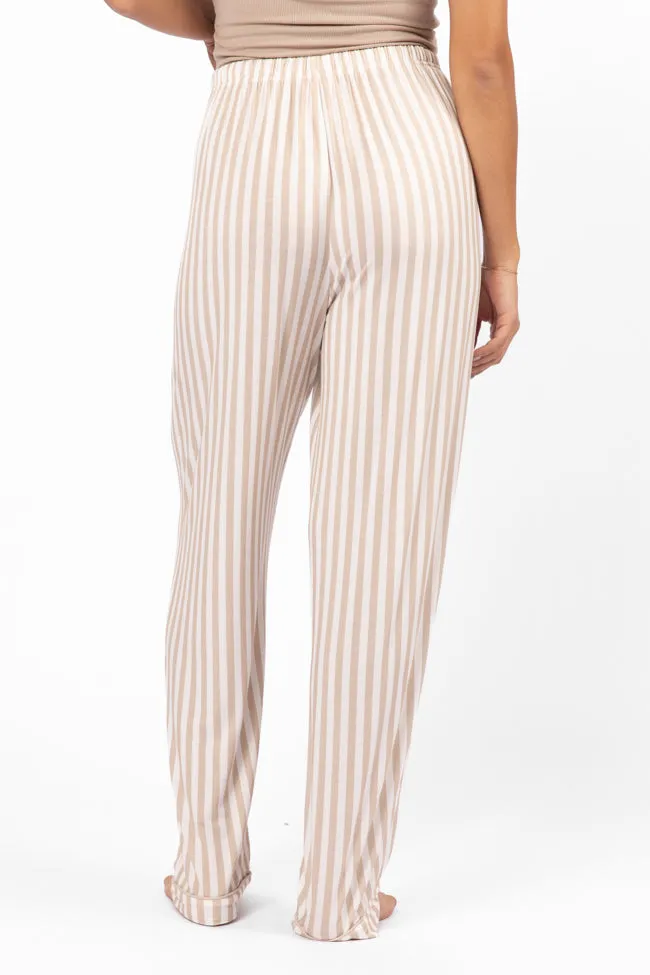 Good To Get Away Neutral Stripe Pajama Pants FINAL SALE sold by Pink Lily product image thumbnail 5
