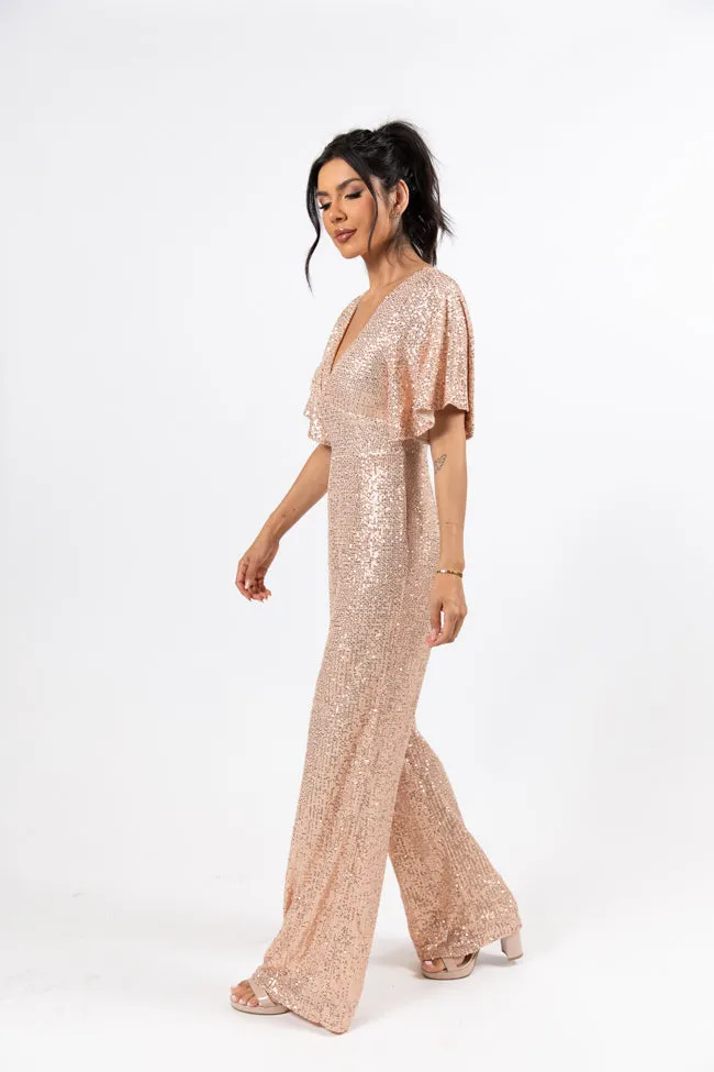 Martini Moments Champagne Sequin Jumpsuit FINAL SALE sold by Pink Lily product image thumbnail 4