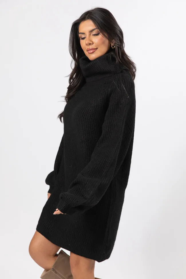 Cozy In Colorado Black Turtleneck Sweater Dress SALE sold by Pink Lily product image thumbnail 3