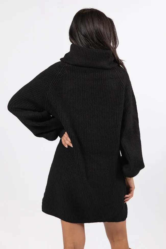 Cozy In Colorado Black Turtleneck Sweater Dress SALE sold by Pink Lily product image thumbnail 4
