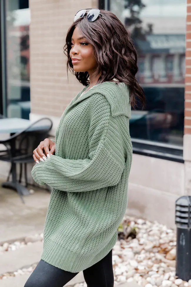 All In Theory Olive Oversized Cardigan sold by Pink Lily product image thumbnail 5