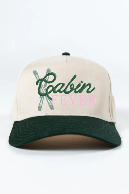 Cabin Fever Dark Green and Natural Trucker Hat sold by Pink Lily