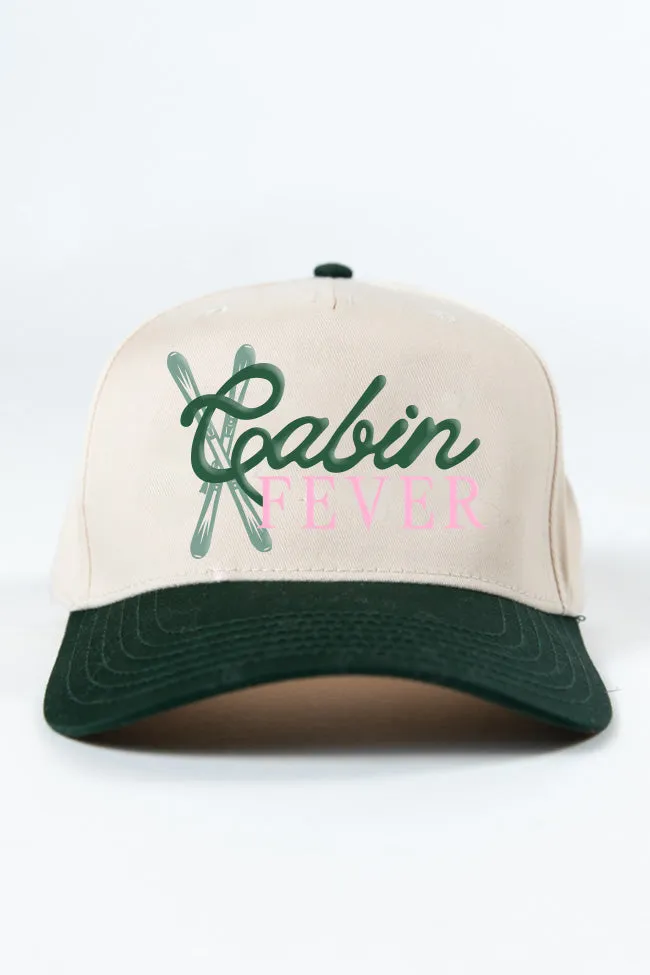 Cabin Fever Dark Green and Natural Trucker Hat sold by Pink Lily