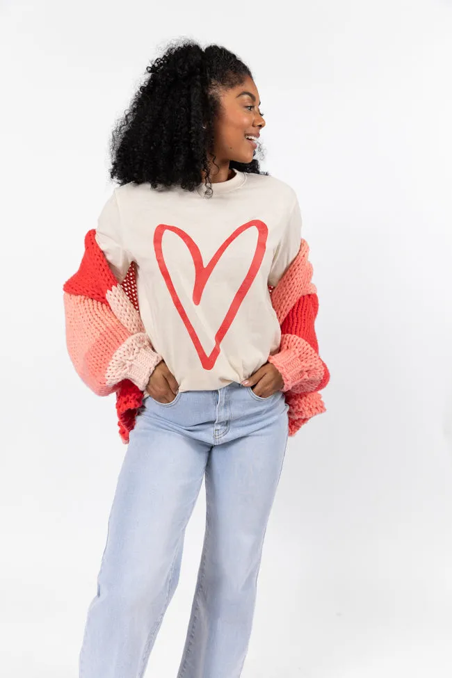 Heart Sketch Ivory Comfort Color Graphic Tee sold by Pink Lily product image thumbnail 5