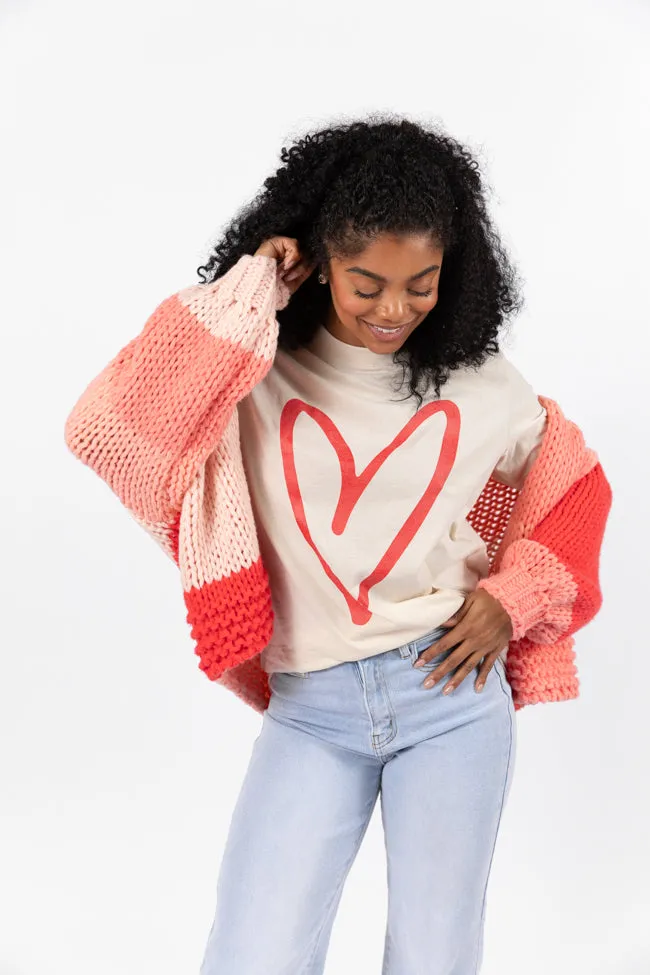 Heart Sketch Ivory Comfort Color Graphic Tee sold by Pink Lily product image thumbnail 3