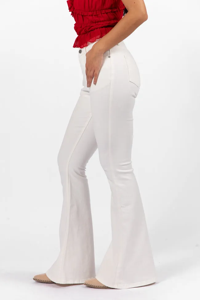 Maren White Stretchy Flare Jeans FINAL SALE sold by Pink Lily product image thumbnail 4