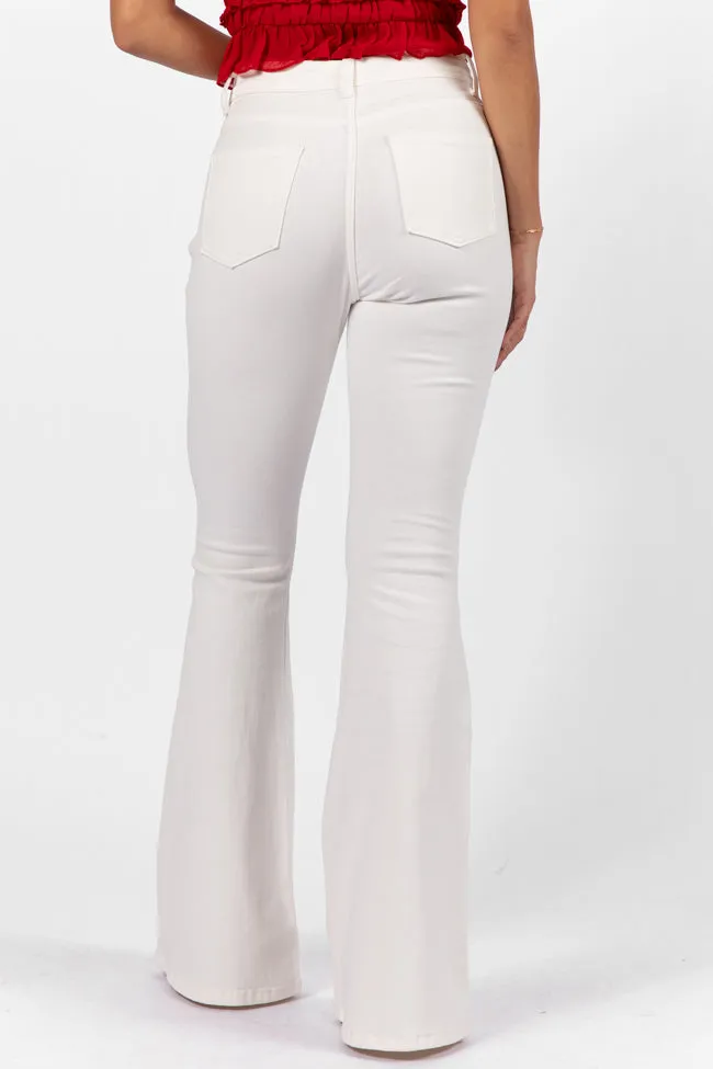 Maren White Stretchy Flare Jeans FINAL SALE sold by Pink Lily product image thumbnail 5