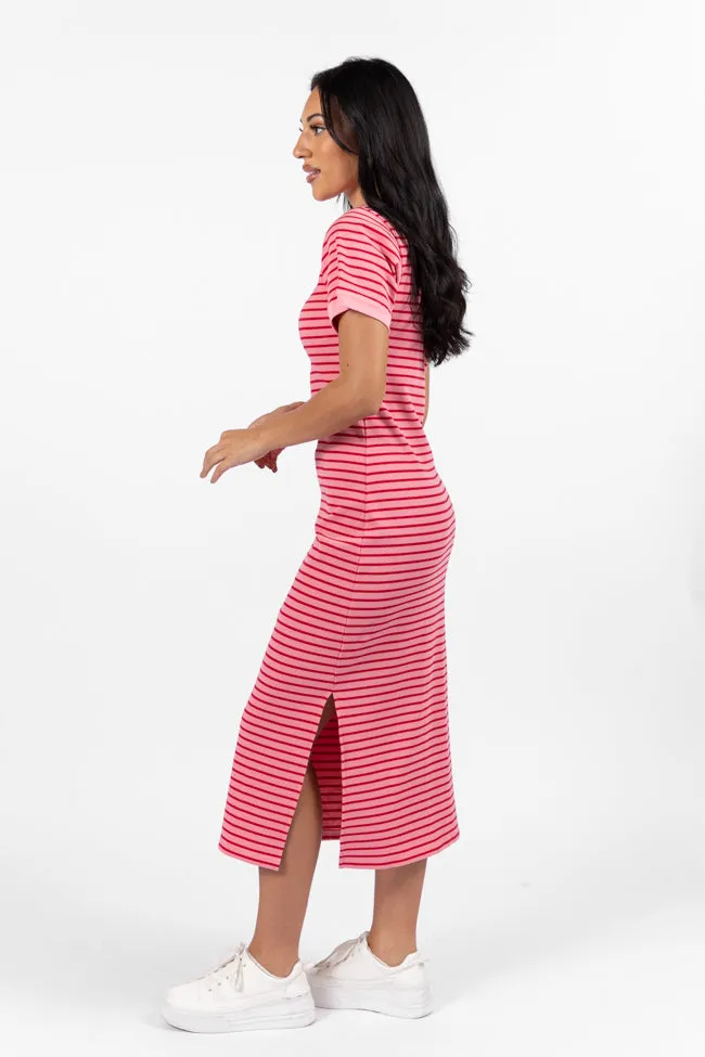 All Of You Pink and Red Striped Knit Dress FINAL SALE sold by Pink Lily product image thumbnail 4
