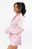 Early Riser Pale Pink Satin Pajama Top FINAL SALE sold by Pink Lily
