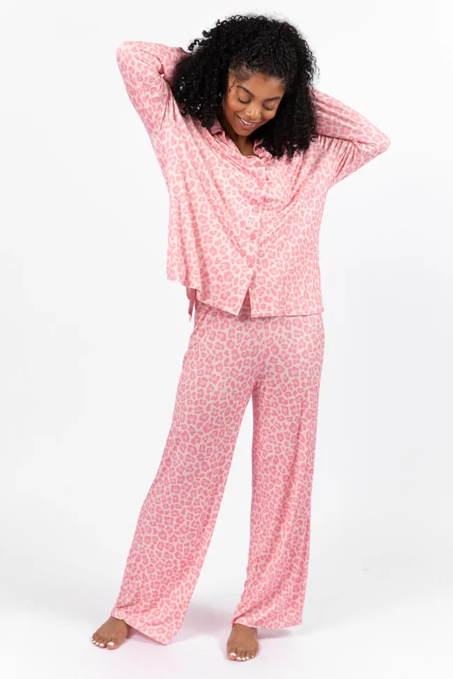 Sweet Dreams Pink Leopard Pajama Pants FINAL SALE sold by Pink Lily product image thumbnail 2
