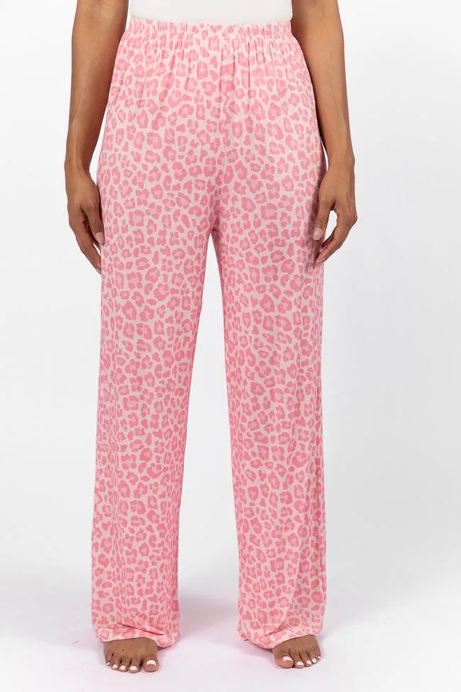 Sweet Dreams Pink Leopard Pajama Pants FINAL SALE sold by Pink Lily
