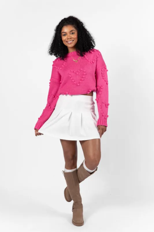 Good Motives Ivory Pleated Knit Skort FINAL SALE made by Pink Lily