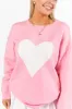 In My Heart Pink and Ivory Cable Knit Heart Sweater FINAL SALE sold by Pink Lily