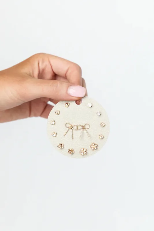 Bow Earring Stud Set FINAL SALE sold by Pink Lily