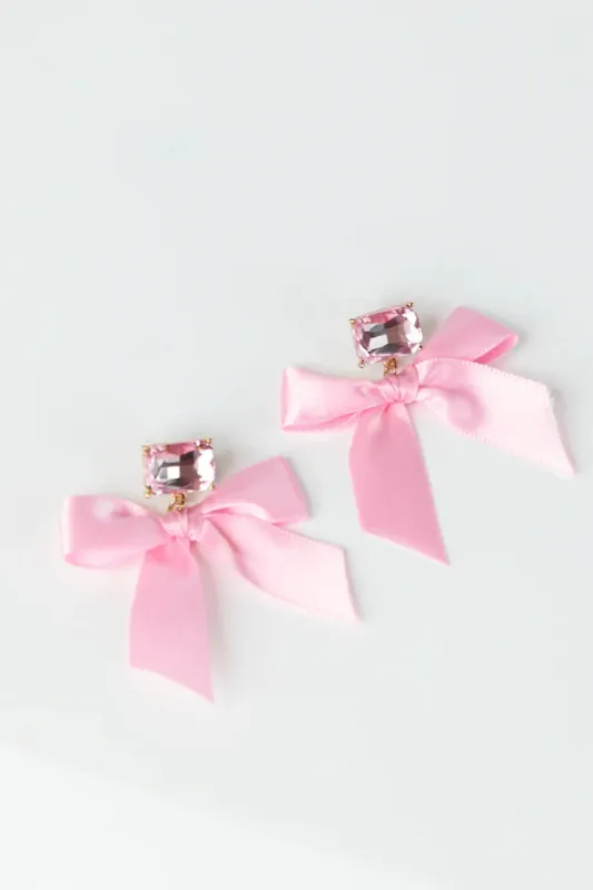 Pink Bow Earrings SALE sold by Pink Lily