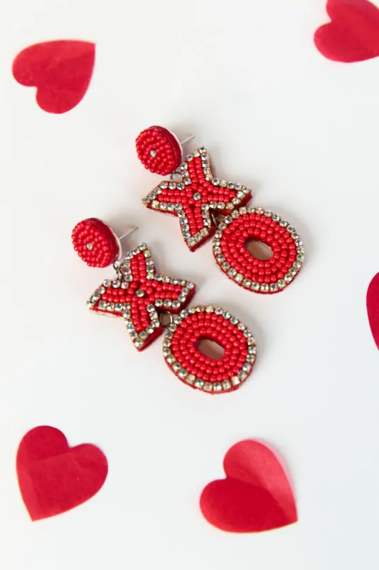 XO Beaded Earrings SALE sold by Pink Lily