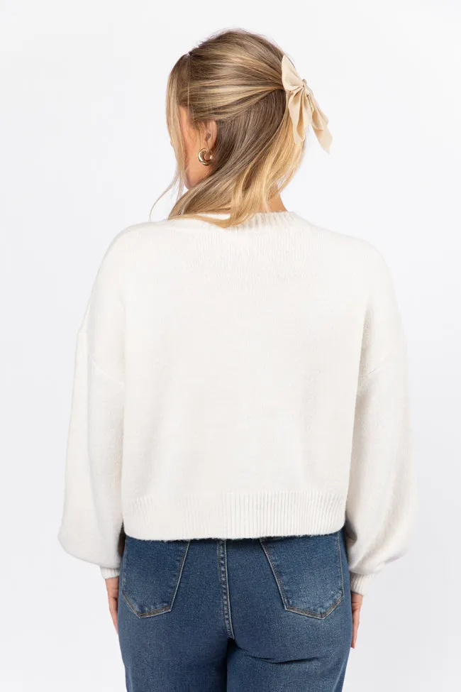 As Pretty Does Ivory Bow Cardigan FINAL SALE sold by Pink Lily product image thumbnail 5