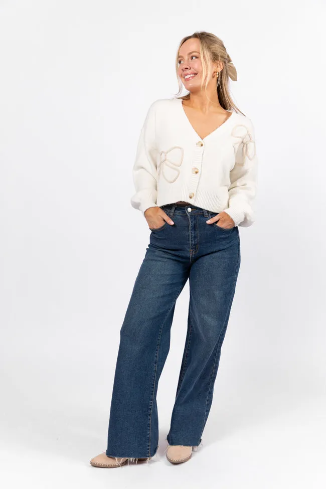 As Pretty Does Ivory Bow Cardigan FINAL SALE sold by Pink Lily product image thumbnail 2